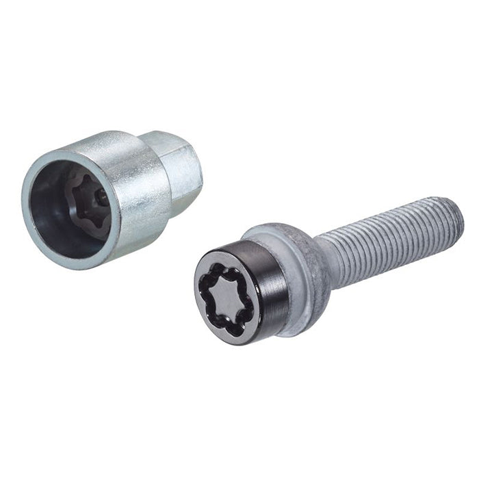 Låsebolt M15x1,25 4 stk med nøgle, sort - McGard