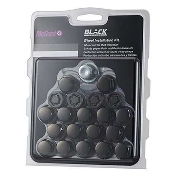 Låsbare hjulbolte M14 x1,5 sort installationssæt 4 stk - McGard