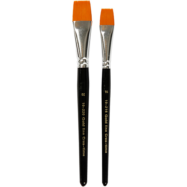 Nylon Pensler, nr. 16+20, L: 19-20 cm, B: 17-24 mm, flad, 2 stk./ 1 pk.