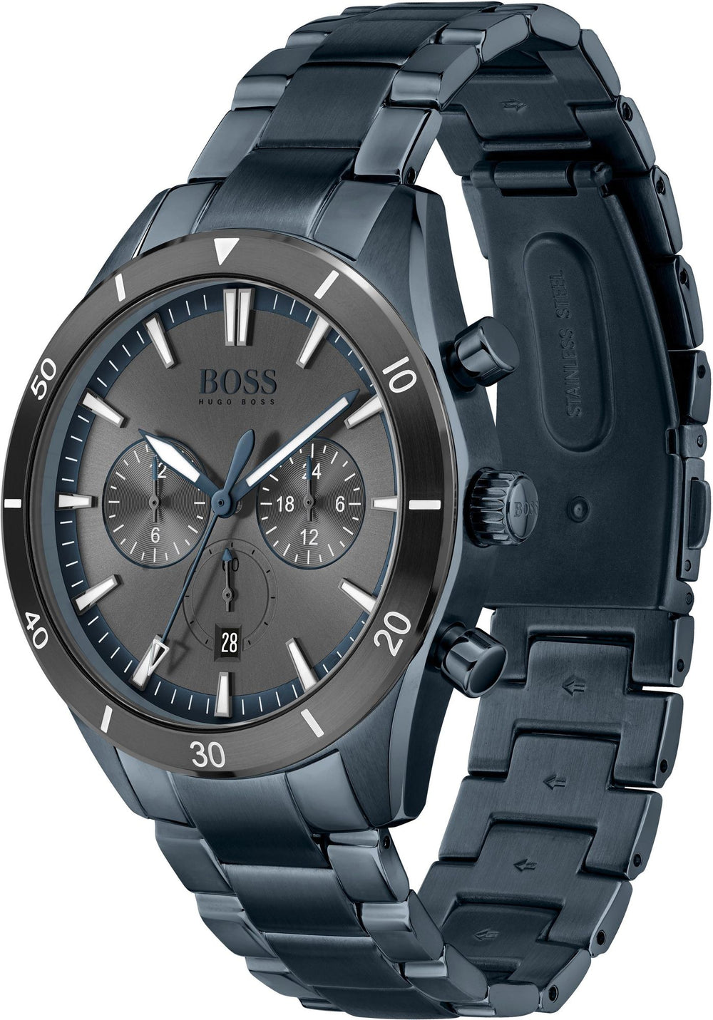 Hugo Boss herreur 1513865 Chronograph blå rustfrit stål