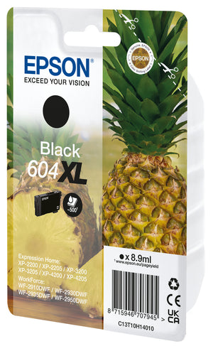 Epson 604XL Singlepack Sort 500 sider Blæk C13T10H14020