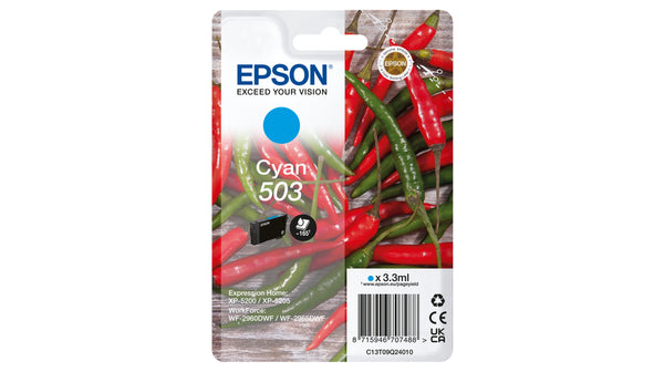 Epson 503 Singlepack Cyan 165 sider Blæk C13T09Q24010