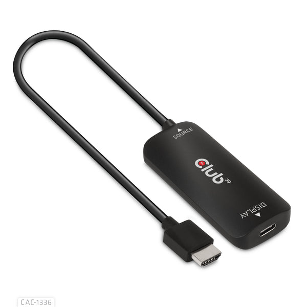 Club 3D CAC-1336 HDMI til USB-C aktiv Videoadapter med USB kabel Sort