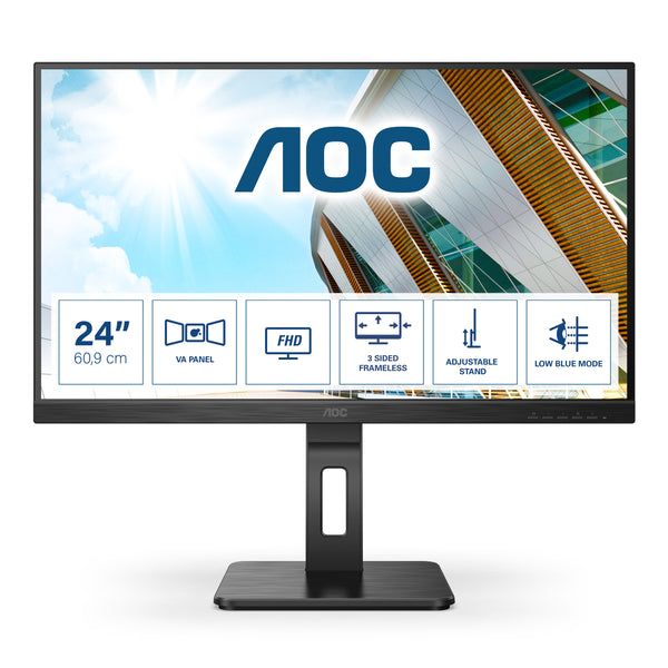 AOC Pro-line 24P2QM 24 VA 1920 x 1080 (Full HD) DVI VGA (HD-15) HDMI DisplayPort 75Hz