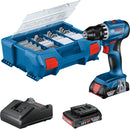 Bosch GSR 18V-45 PROFESSIONAL Bore-/skruemaskine Uden batteri 2 batterier inkluderet Nøgleløs borepatron