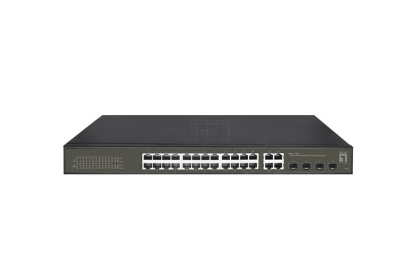 LevelOne GES-2128P netværksswitch Administreret L2 Gigabit Ethernet (10/100/1000) Strøm over Ethernet (PoE) Sort