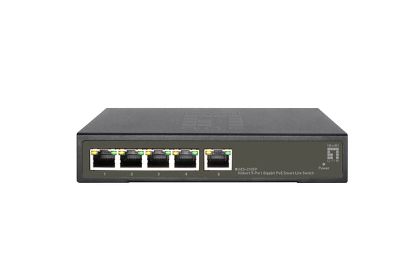LevelOne GES-2105P netværksswitch Administreret L2 Gigabit Ethernet (10/100/1000) Strøm over Ethernet (PoE) Sort