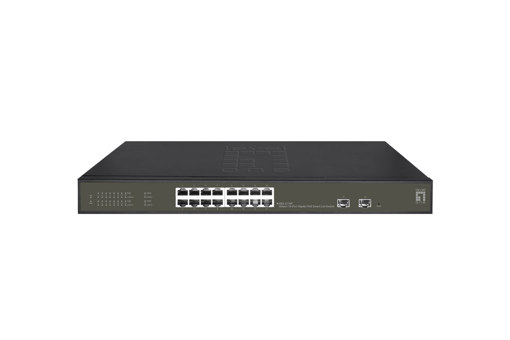 LevelOne GES-2118P netværksswitch Administreret L2 Gigabit Ethernet (10/100/1000) Strøm over Ethernet (PoE) Sort