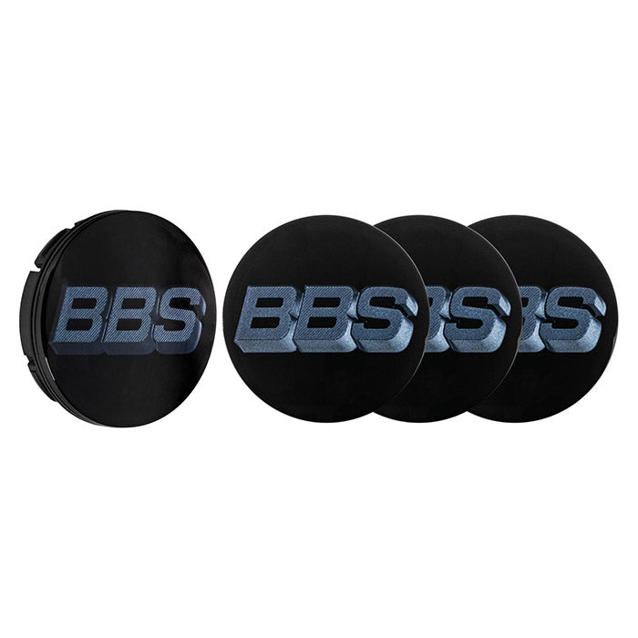 Centerkapsel Ø56 mm sort roterende 3D 4-pack - BBS