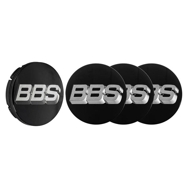 Centerkapsel Ø56 mm sort roterende 3D center cap 4 stk. - BBS