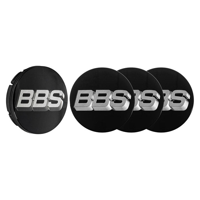 Centerkapsel Ø56 mm sort roterende 3D center cap 4 stk. - BBS