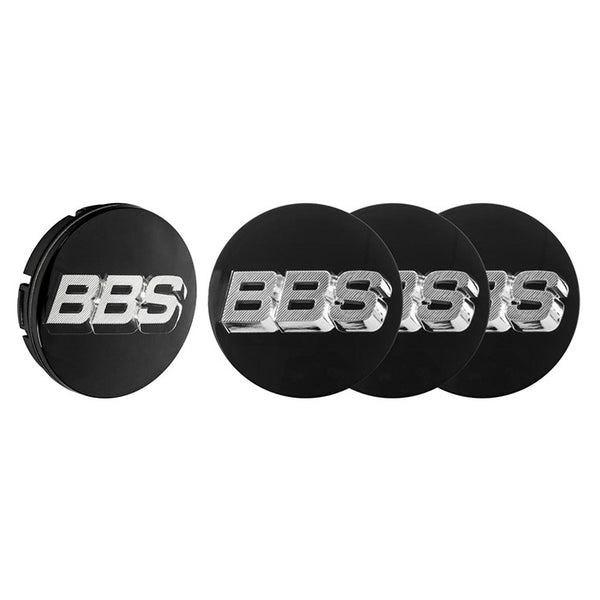 Roterende 3D centerkapsel Ø56 mm, sort - 4 stk. sæt, BBS