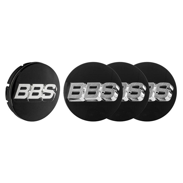 Roterende 3D centerkapsel Ø56 mm, sort - 4 stk. sæt, BBS