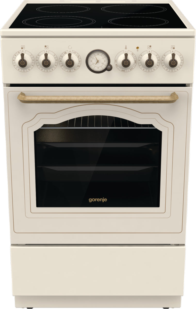 Gorenje Classico GECS5B70CLI Komfur Fritstående Keramisk kogeplade Elfenben