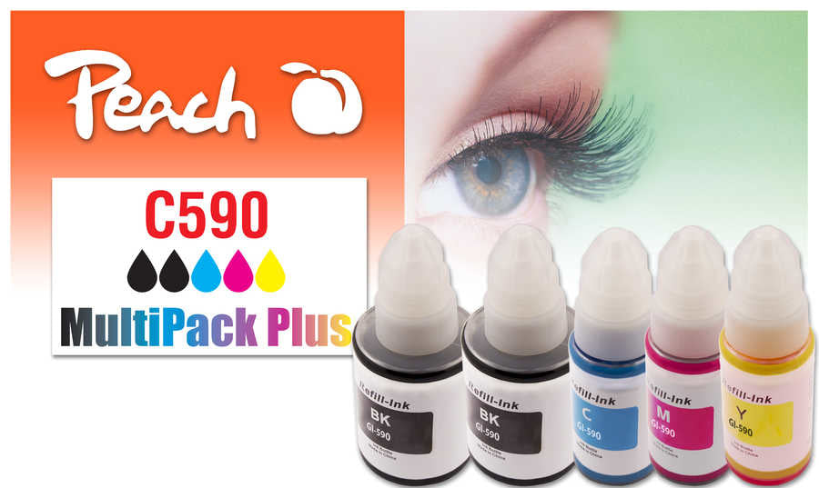 Peach 321339 blækpatron 5 stk Kompatibel Standard udbytte Sort, Blå, Magenta, Gul