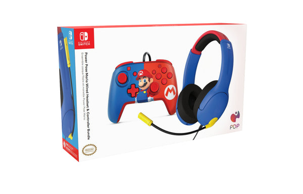 PDP Mario Dash Blå, Rød USB Gamepad + headset Analog/digital Nintendo Switch, Nintendo Switch OLED
