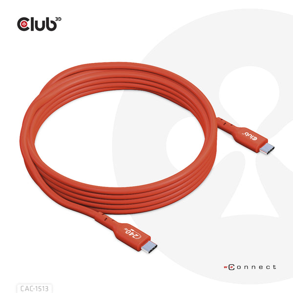 Club 3D CAC-1513 USB-C 240W kabel 3m Orange