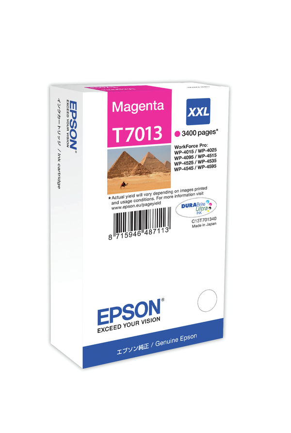 Epson T7013 Magenta 3400 sider Blæk C13T70134010