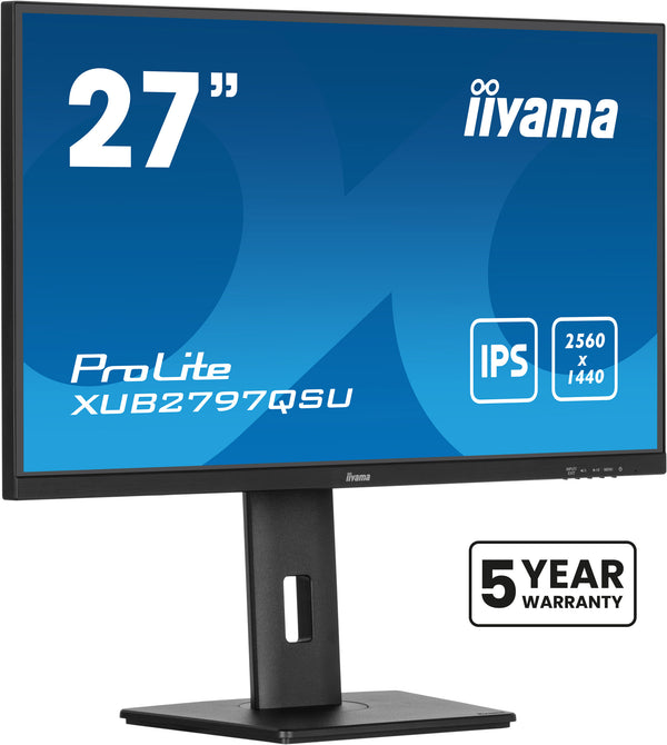 iiyama ProLite XUB2797QSU-B2 27 2560 x 1440 (2K) HDMI DisplayPort 100Hz Pivot Skærm