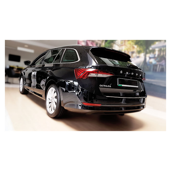 Læssekantbeskytter Skoda Octavia Combi 2019 i poleret rustfrit stål - perfekt pasform, nem montering, Avisa
