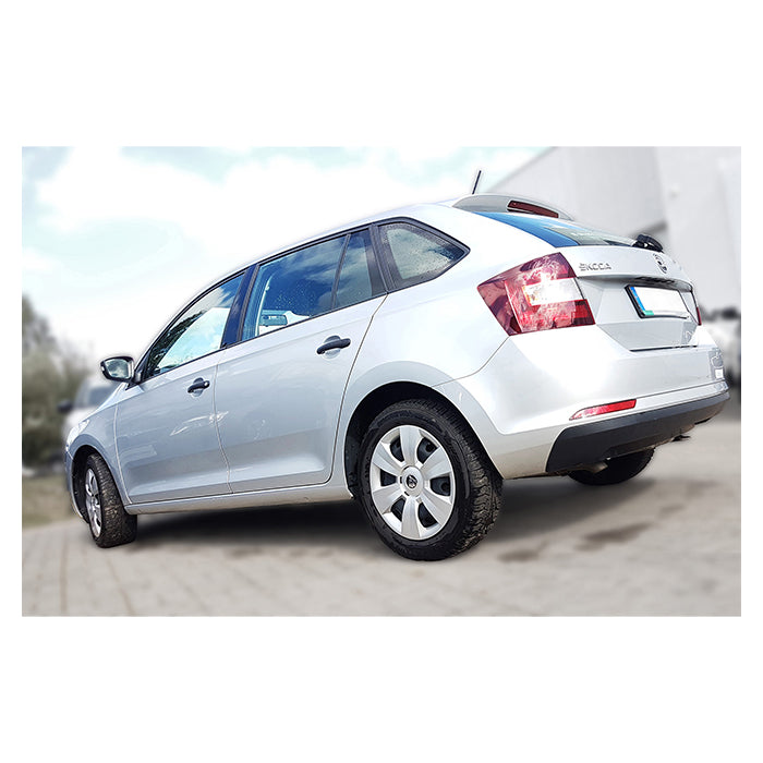 Læssekantbeskytter Skoda Rapid 2012 i poleret rustfrit stål - avisa