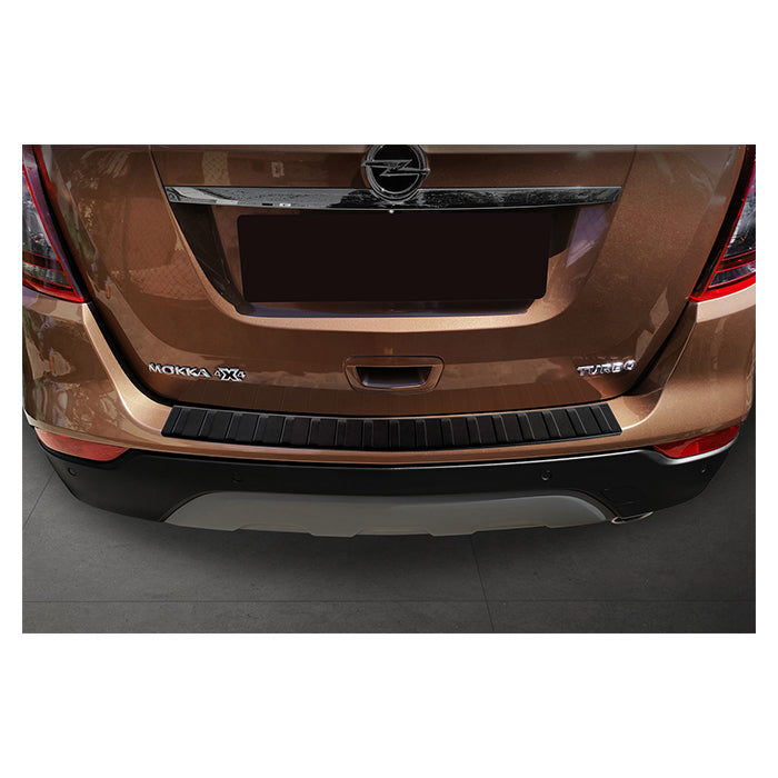 Læssekantbeskytter Opel Mokka X 2016- - matsort rustfrit stål, let montering - Avisa