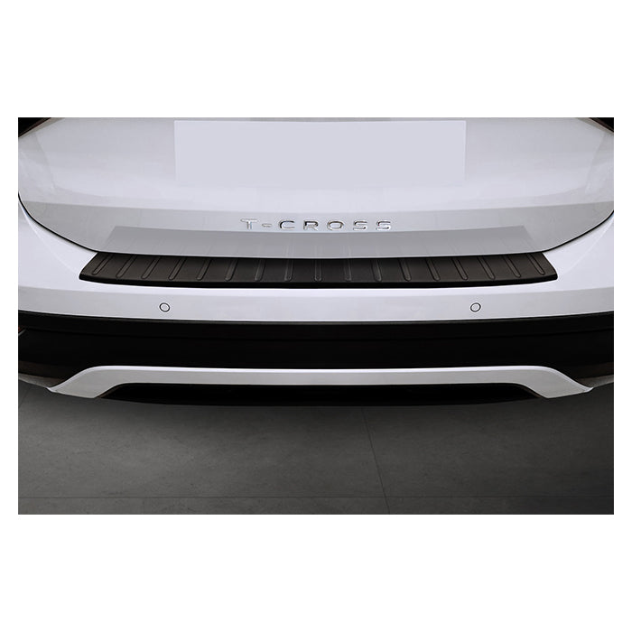 Læssekantbeskytter VW T‑Cross 2018‑2023 matsort - beskyttelse mod ridser, rustfrit stål, nem montering - Avisa