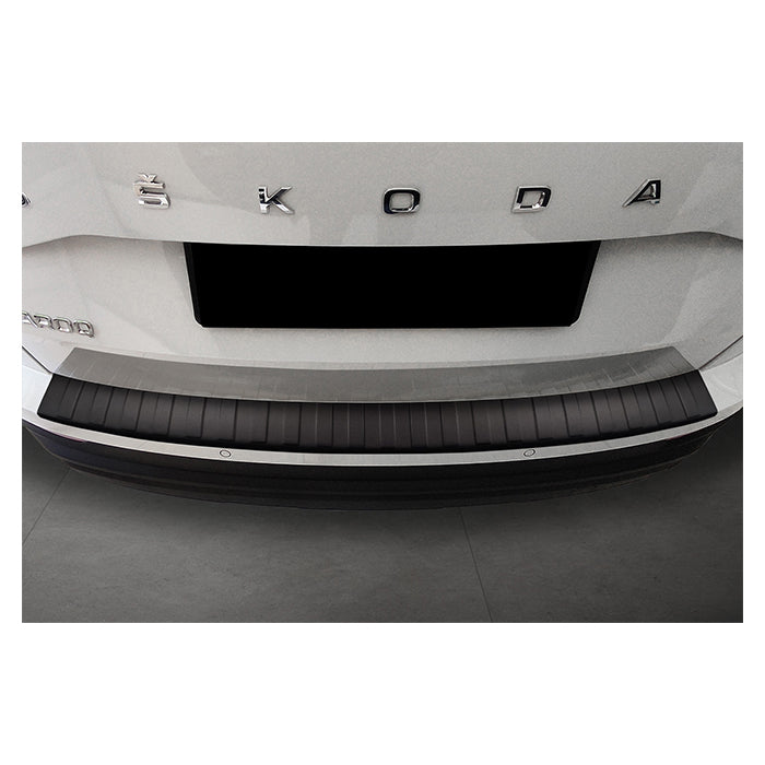 Læssekantbeskytter Skoda Karoq 2022 matsort formstøbt rustfrit stål - Avisa