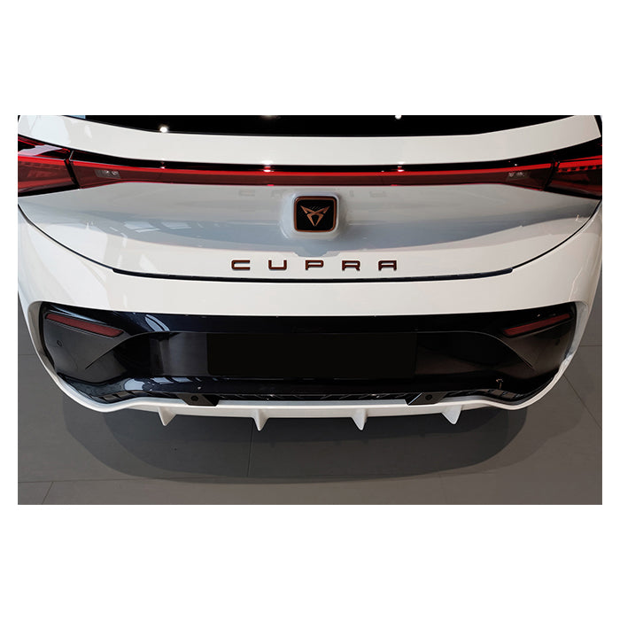 Læssekantbeskytter Cupra Born 2021 matsort i rustfrit stål - nem montering med dobbeltklæbende tape, vejrbestandig - Avisa