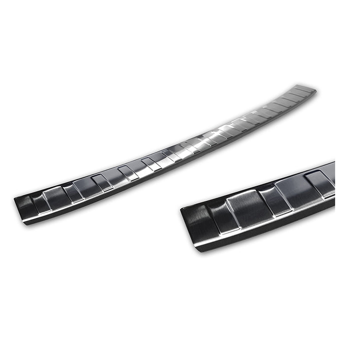 Læssekantbeskytter VW Polo VI Hatchback 5D 2017- - sort poleret rustfrit stål, formstøbt, nem montering, Avisa