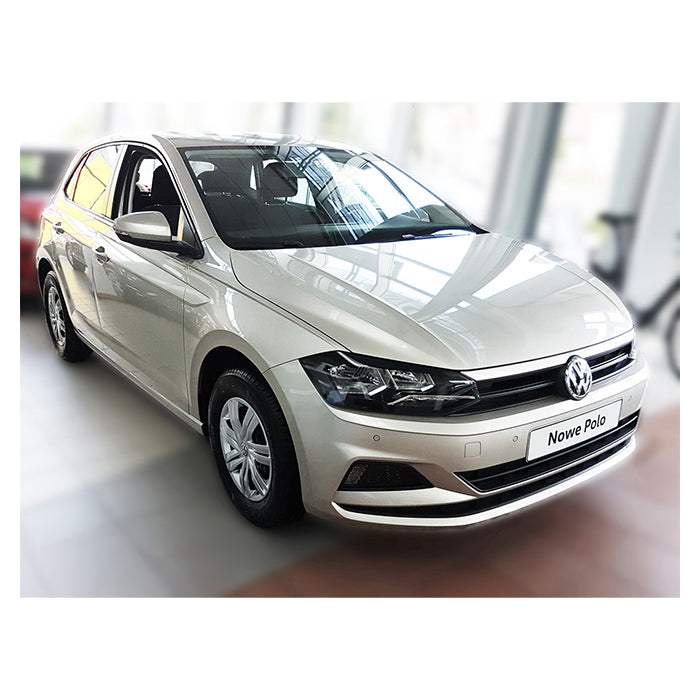 Læssekantbeskytter VW Polo VI Hatchback 5D 2017- - sort poleret rustfrit stål, formstøbt, nem montering, Avisa