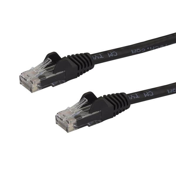 StarTech.com 50cm CAT6 Cable - Black Snagless CAT 6 Wire - 100W RJ45 UTP 650MHz Category 6 Network Patch Cord UL/TIA (N6PATC50CMBK) CAT 6 Ikke afskærmet parsnoet (UTP) 50cm Patchkabel Sort