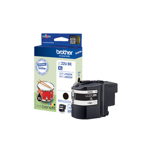 Brother LC 22UBK Sort 2400 sider Blæk