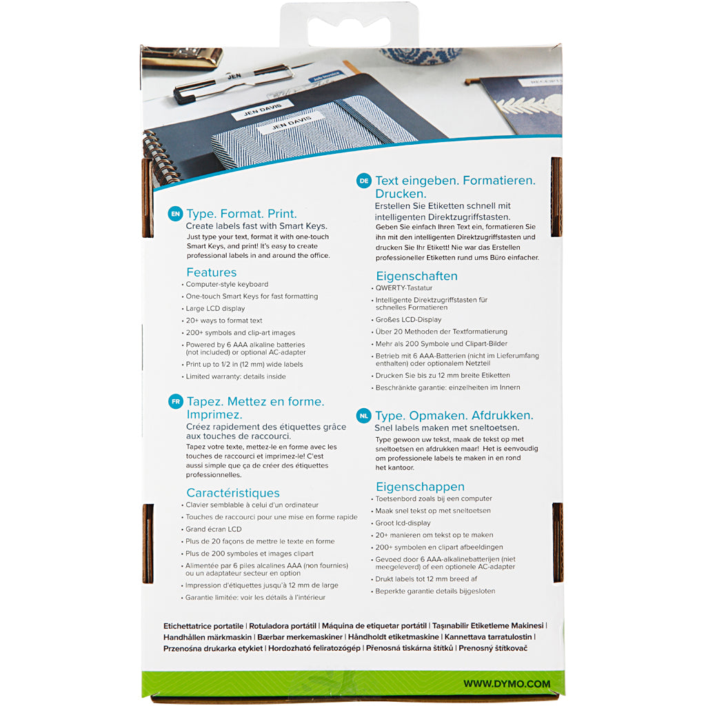 Dymo Label Manager, LM160, B: 9+12 mm, 1 stk.