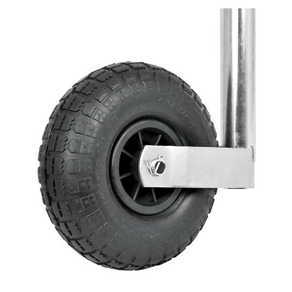 Støttehjul luftgummi 26x8 cm 48 mm rør zinket stål - Carpoint