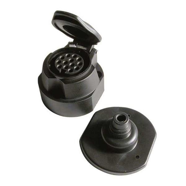 13-polet hunstik til anhængertræk, plastik med låg og gummipakning - Carpoint