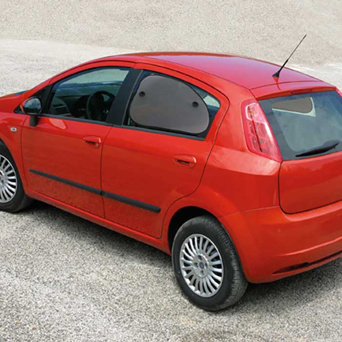 Oval solskærm med 2 sugekopper til siderude, foldbar, universal pasform - Carpoint