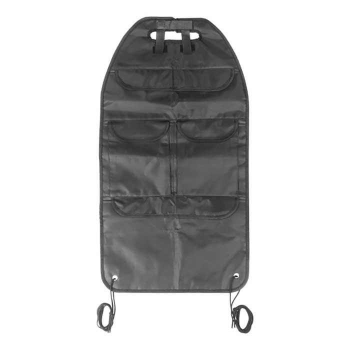 Ryglænstaske i sort nappa til bagsædet - universel opbevaring og tabletlommer, Carpoint