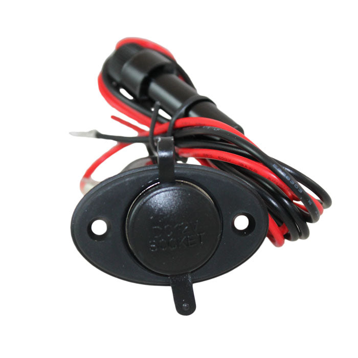 12V indbygningsstikkontakt med låg og skruehuller - Carpoint