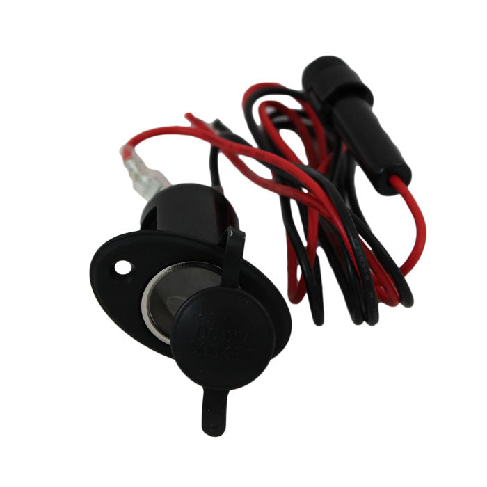 12V indbygningsstikkontakt med låg og skruehuller - Carpoint