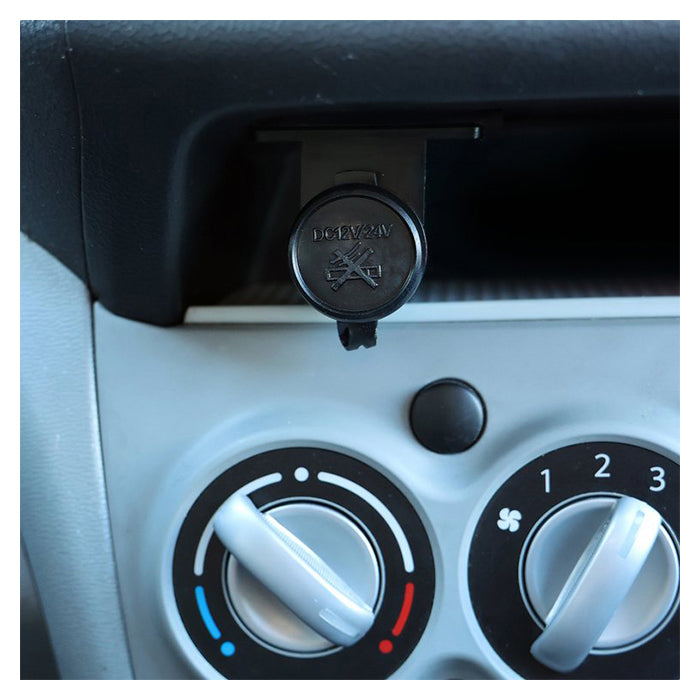 Cigartænderstik til skruemontering 12/24V, 15A, 21 mm, 15 cm kabel - Carpoint