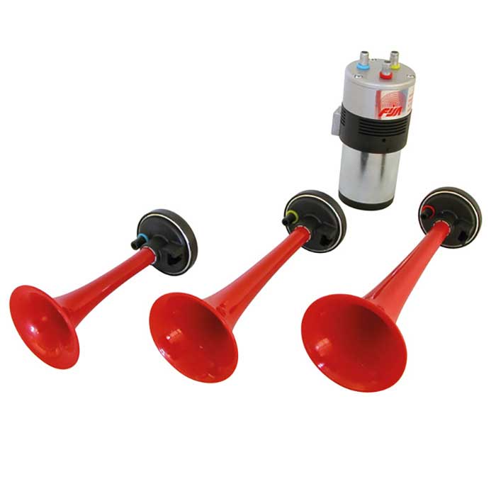 3-tonet 12V spillehorn 116 dB med kompressor - Carpoint