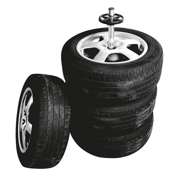 Dækholder til 4 dæk med cover, aluminium 45×45×108 cm - Carpoint