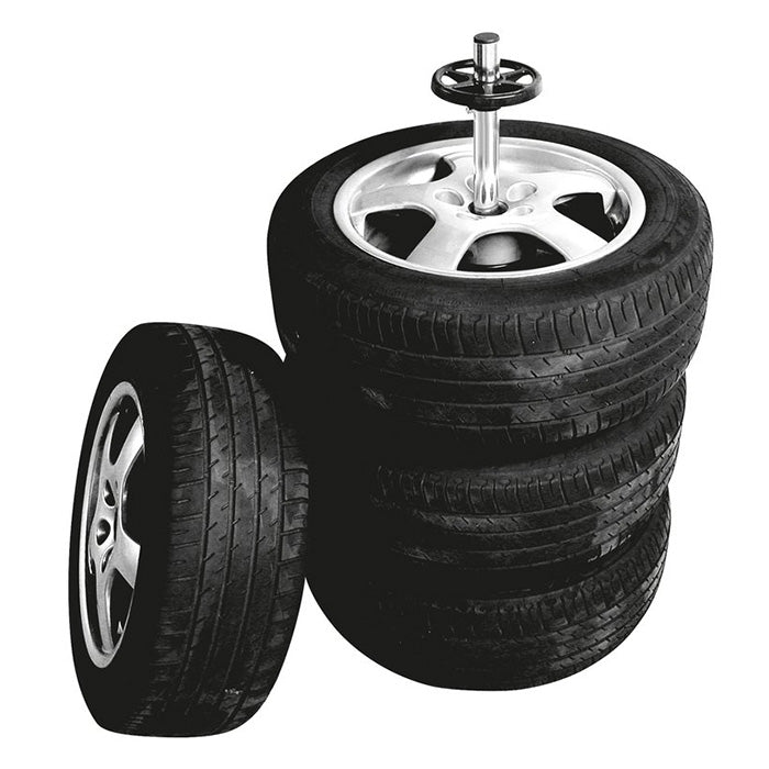 Dækholder til 4 dæk med cover, aluminium 45×45×108 cm - Carpoint