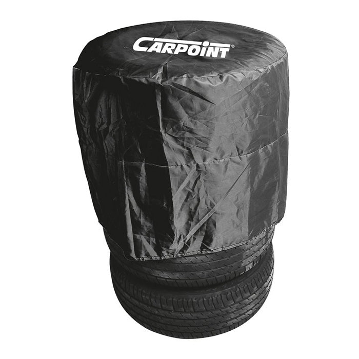 Dækholder til 4 dæk med cover, aluminium 45×45×108 cm - Carpoint