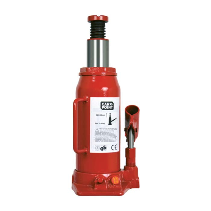 10 tons flaskedonkraft, justérbar 240 - 480 mm, CE/TÜV - Carpoint
