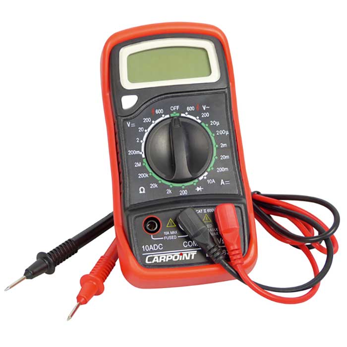 Digitalt multimeter til volt/ohm/strøm, sikker IEC1010-1 måling - Carpoint