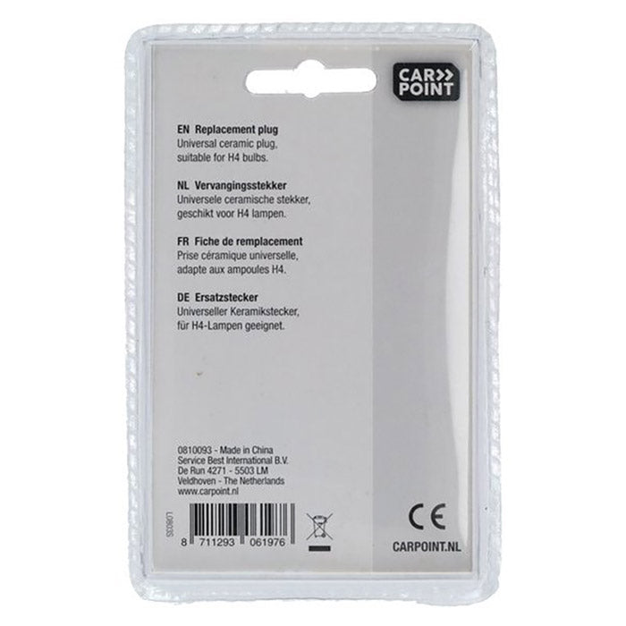 Fatning til H4 pære keramisk universel stik til bil - Carpoint