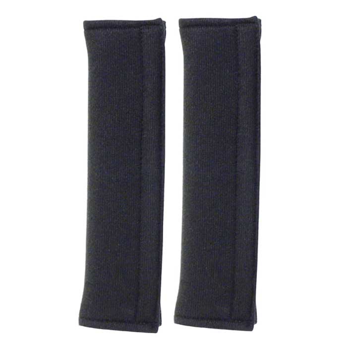 Selebeskyttere sort 2 stk - bløde, velcro-monterede skulderpuder til bilsele - Carpoint