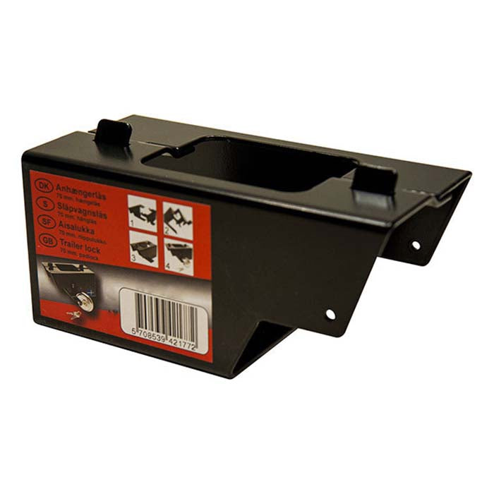 Trailerlås boksmodel 70 mm hængelås - Svensk design, brugbar koblet/ukoblet · Netlager